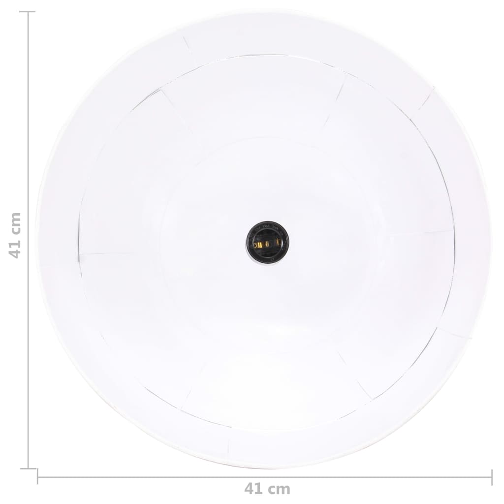 vidaXL griestu lampa, industriāls dizains, balta, 25 W, 41 cm, E27