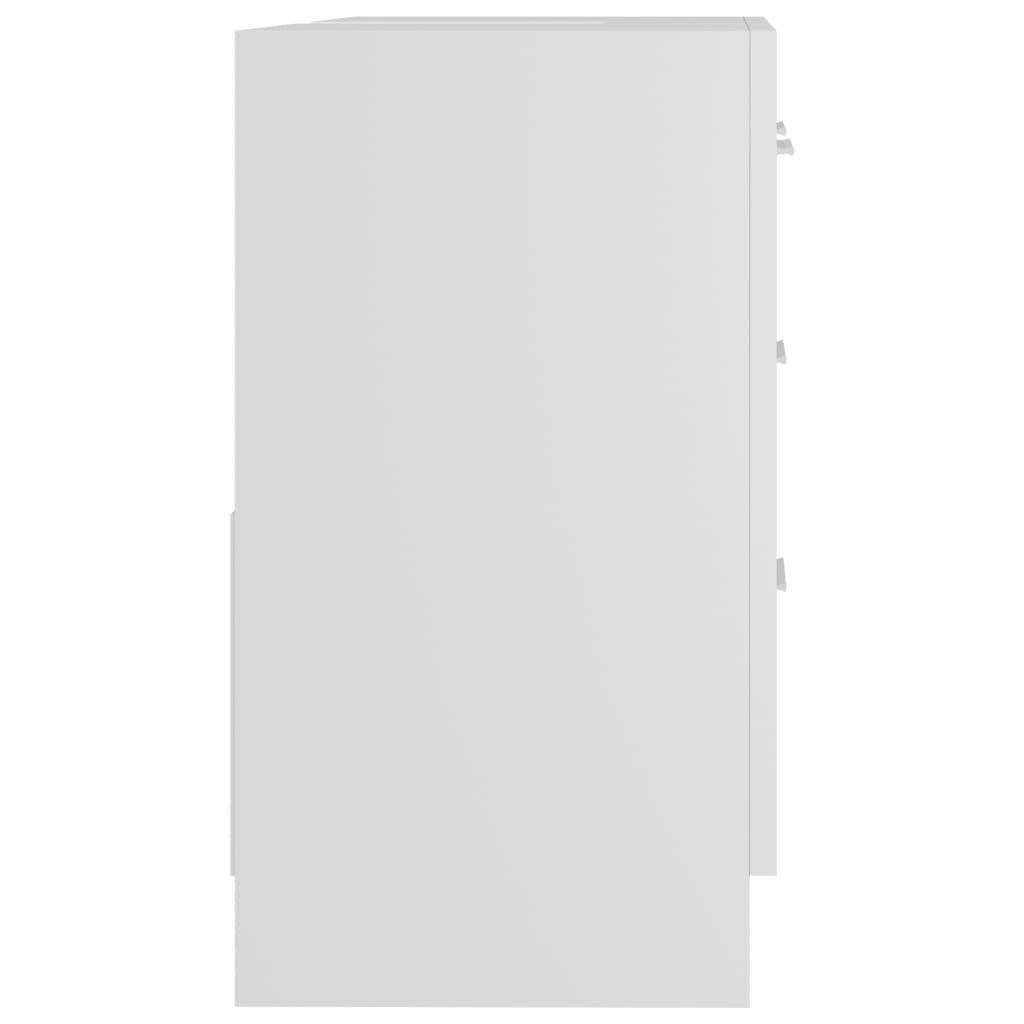 vidaXL izlietnes skapītis, balts, 63x30x54 cm, skaidu plāksne