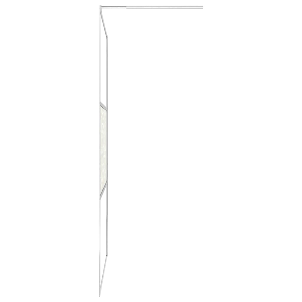 vidaXL dušas siena, ESG stikls ar akmeņu dizainu, 140x195 cm