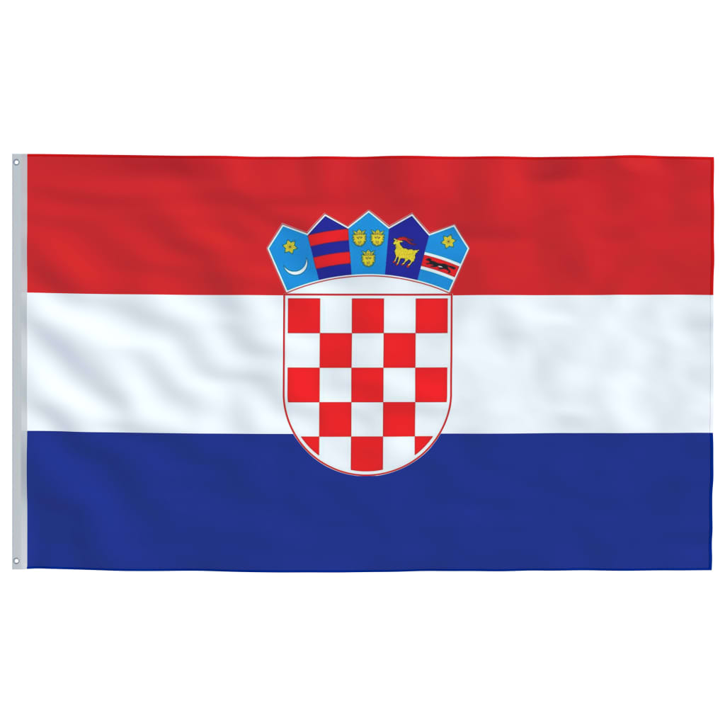 vidaXL Horvātijas karogs un masts, 6,23 m, alumīnijs