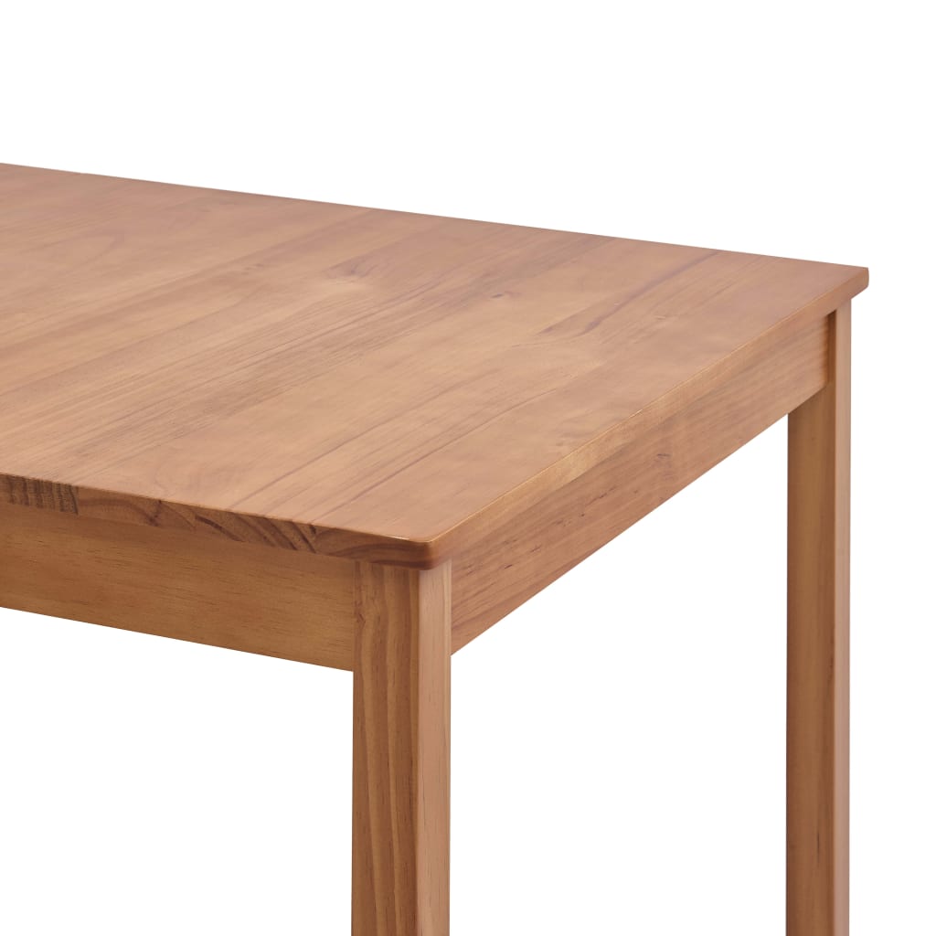 vidaXL virtuves galds, 140x70x73 cm, medus brūns, priedes koks
