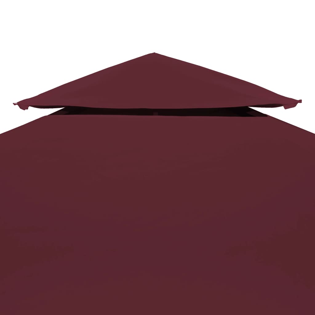 vidaXL nojumes jumta pārsegs, divdaļīgs, 3x3 m, bordo