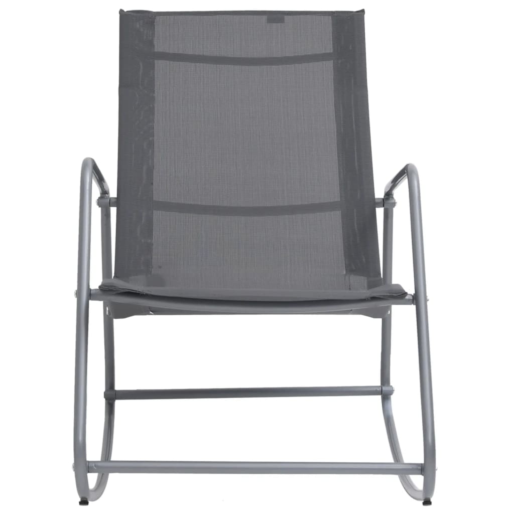 vidaXL dārza šūpuļkrēsls, pelēks, 95x54x85 cm, tekstilēns