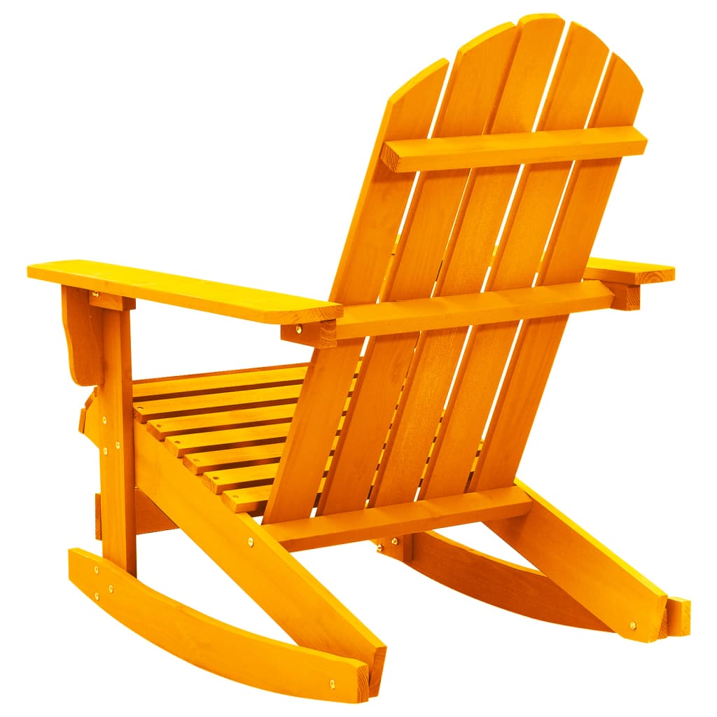 vidaXL dārza šūpuļkrēsls, egles masīvkoks, oranžs
