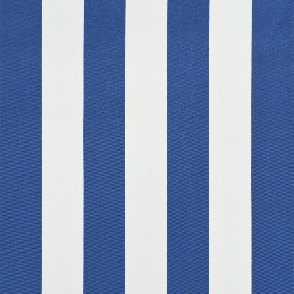vidaXL markīze, 400x120 cm, zila ar baltu