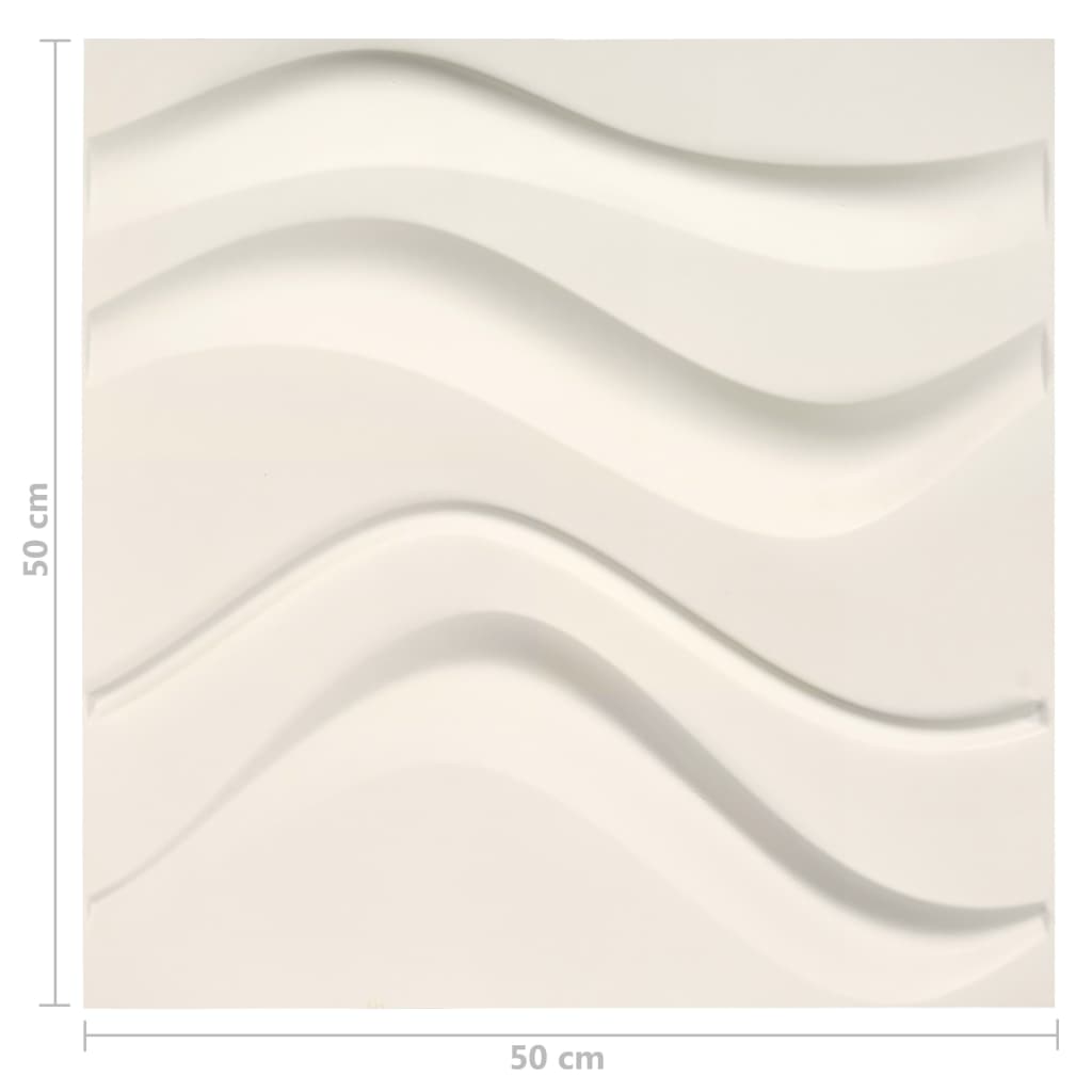 vidaXL sienas paneļi, 24 gab., 3D, 0,5 x 0,5 m, 6m²