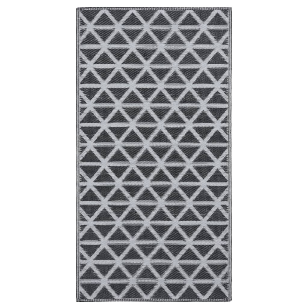vidaXL āra paklājs, 80x150 cm, melns PP