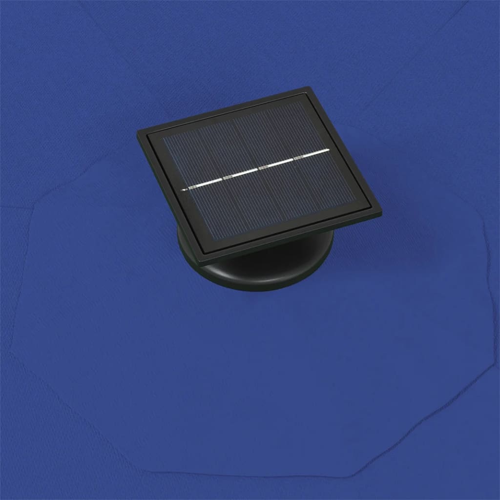 vidaXL saulessargs ar metāla kātu un LED, zils, 300 cm