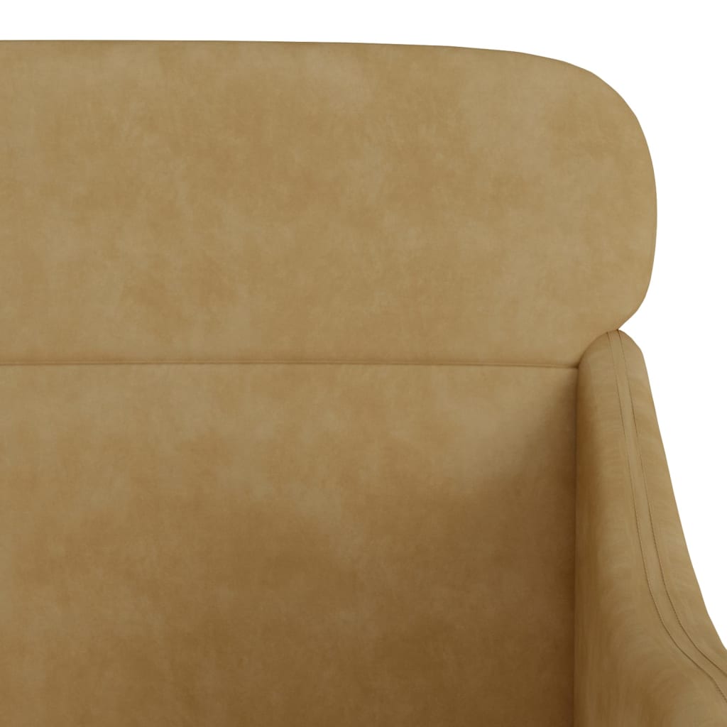 vidaXL atpūtas krēsls, brūns, 63x76x80 cm, samts