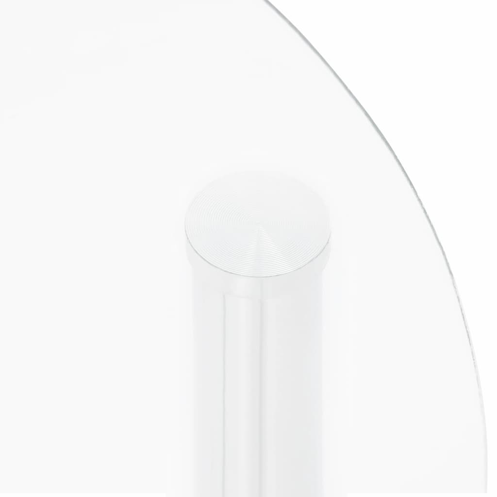 vidaXL 2 līmeņu galdiņš, 38 cm, caurspīdīgs, rūdīts stikls