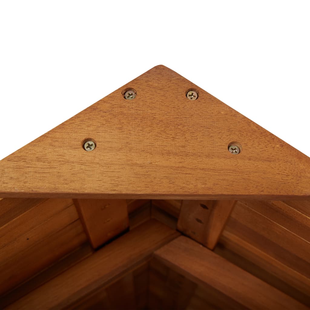 vidaXL dārza bāra galds ar jumtu, 113x106x217 cm, akācijas masīvkoks