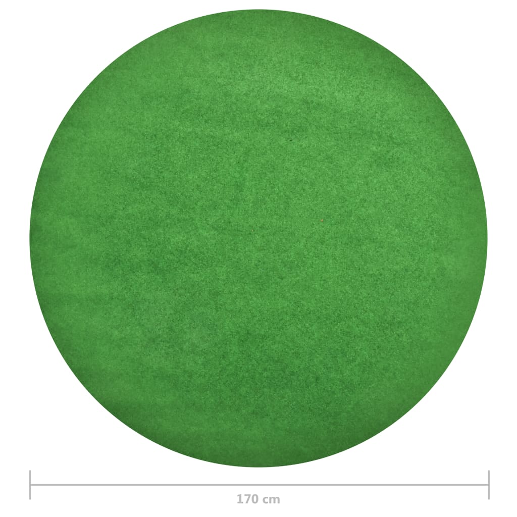 vidaXL mākslīgais zālājs ar radzēm, 170 cm, zaļš, apaļš