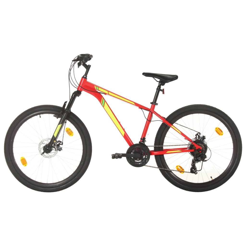 vidaXL kalnu velosipēds, 21 ātrums, 27,5'', 38 cm, sarkans