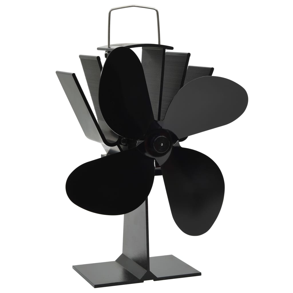 vidaXL karstuma izplūdes ventilators, 4 lāpstiņas, melns