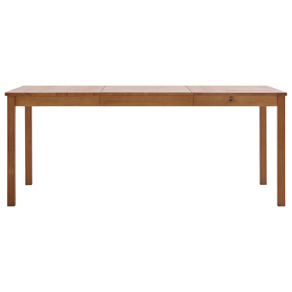 vidaXL virtuves galds, 180x90x73 cm, medus brūns, priedes koks