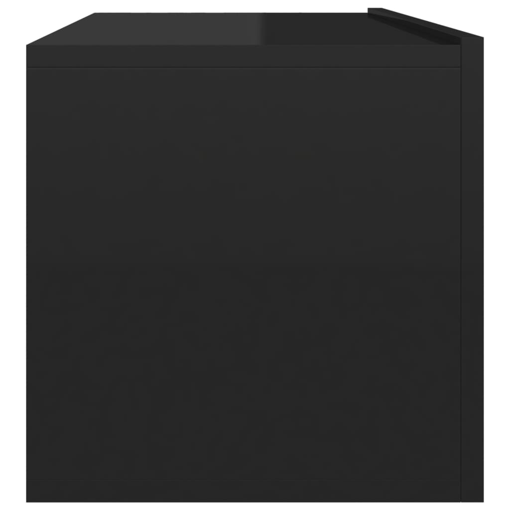vidaXL TV skapītis, spīdīgi melns, 100x30x30 cm, skaidu plāksne