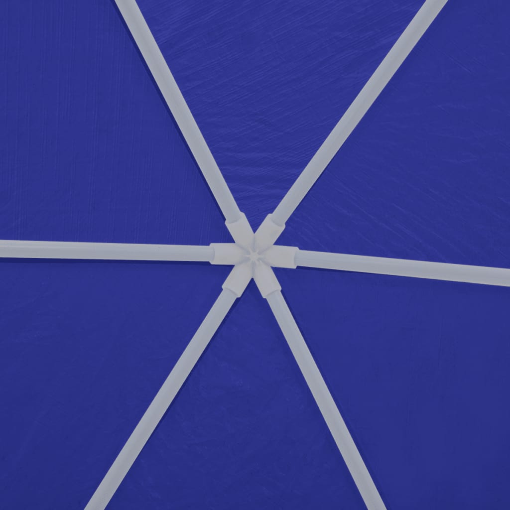 vidaXL viesību nojume ar 6 sānu sienām, zila, 2x2 m