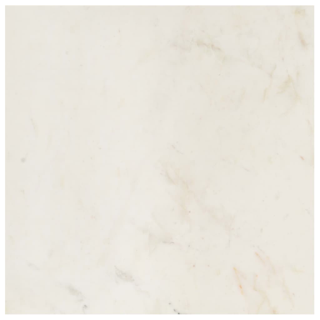 vidaXL kafijas galdiņš, 60x60x35 cm, akmens, balta marmora tekstūra