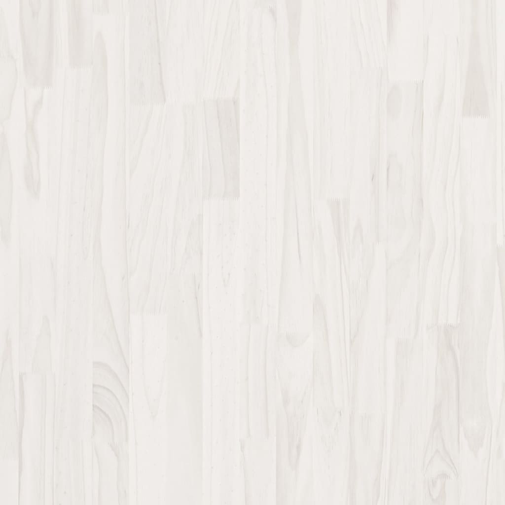 vidaXL 3-līmeņu grāmatu plaukts, balts, 100x30x105 cm, priedes koks