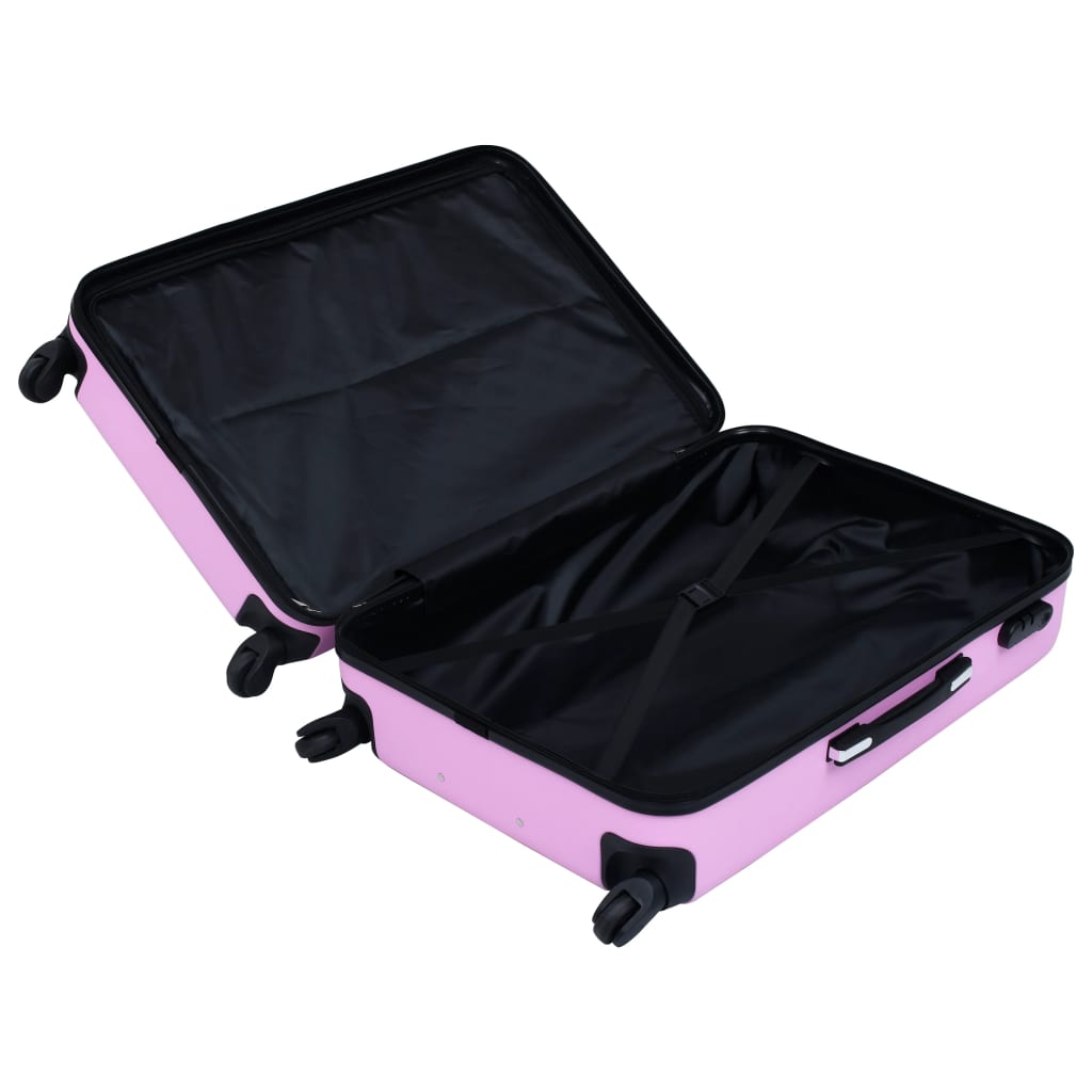 vidaXL cietais koferis, ABS, rozā