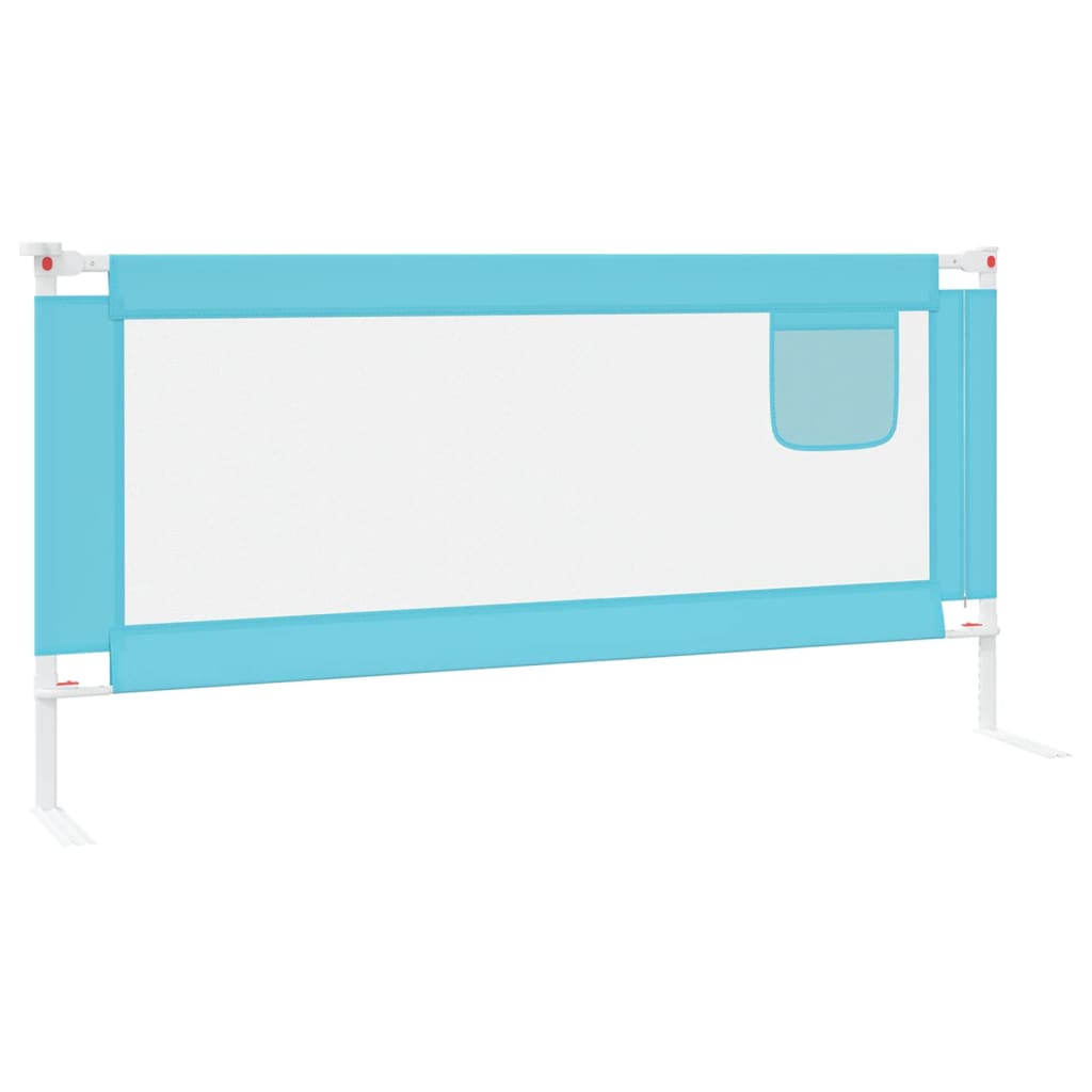 vidaXL bērnu gultas aizsargbarjera, zila, 190x25 cm, audums