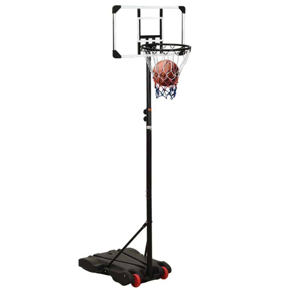 vidaXL basketbola vairogs, caurspīdīgs, 216-250 cm, polikarbonāts