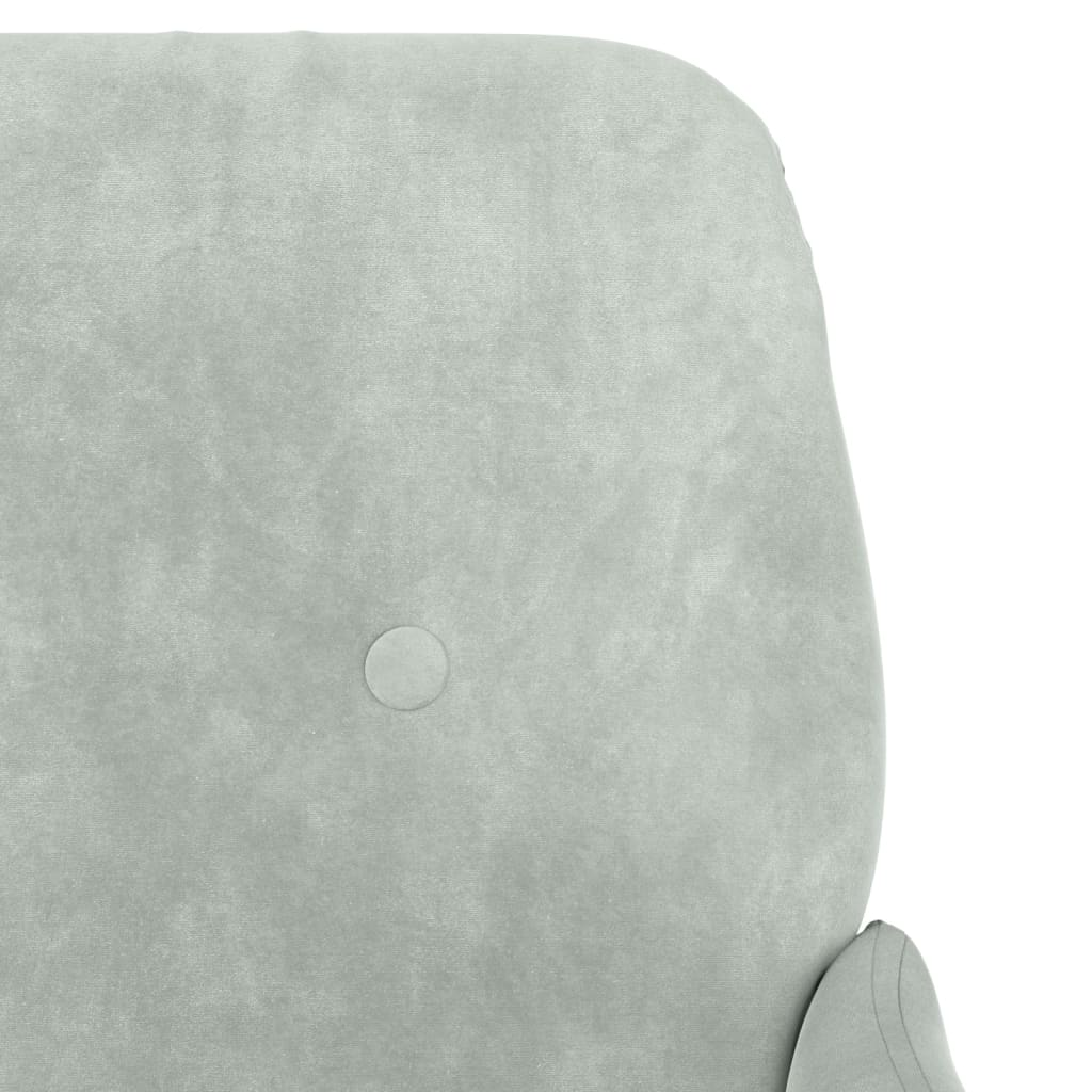 vidaXL atpūtas krēsls, gaiši pelēks, 62x79x79 cm, samts