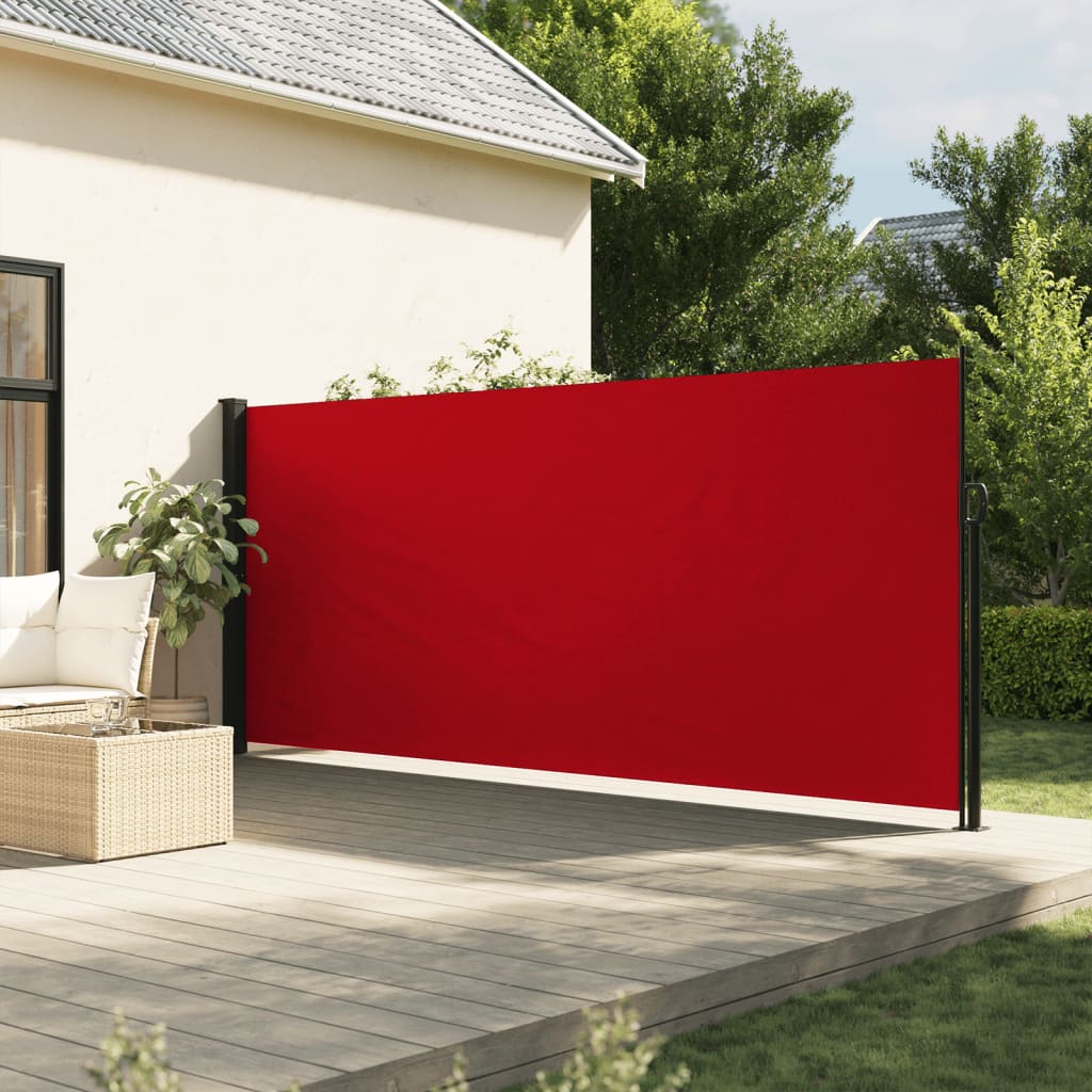 vidaXL izvelkams sānu aizslietnis, sarkans, 160x600 cm