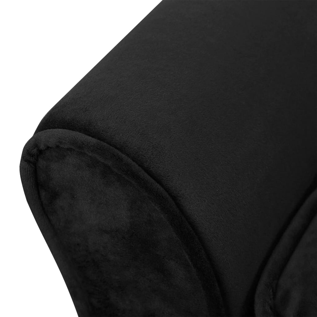 vidaXL dīvāns suņiem, melns, 57x34x36 cm, plīšs