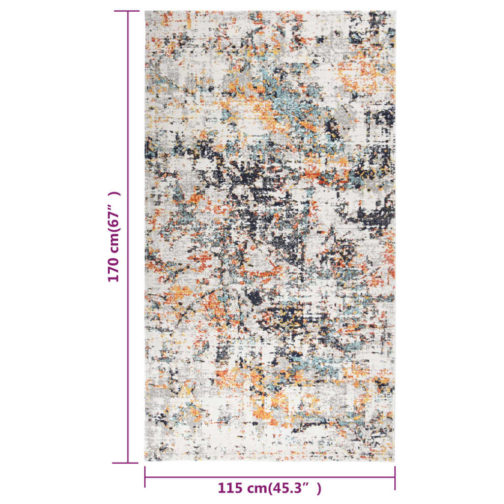 vidaXL āra paklājs, plakani austs, 115x170 cm, krāsains