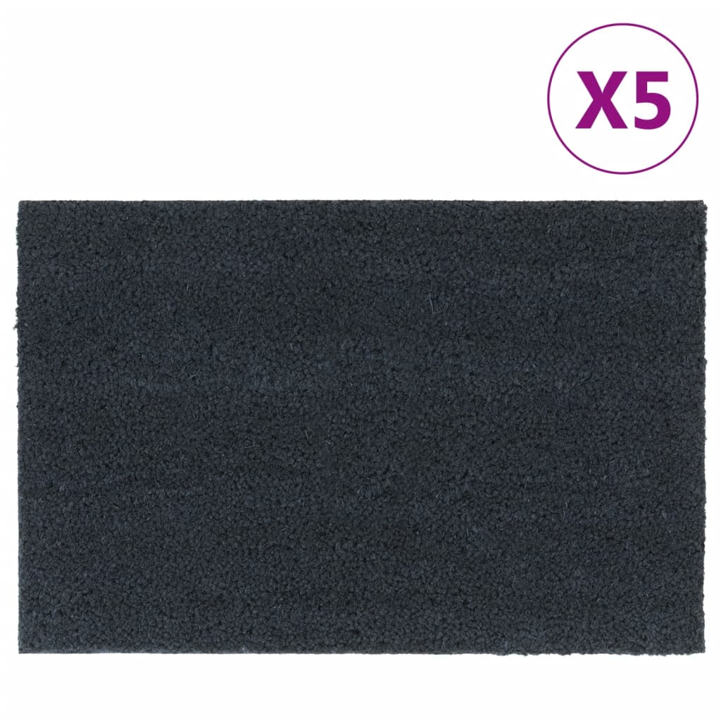 vidaXL durvju paklājs, 5 gab., tumši pelēks, 40x60 cm