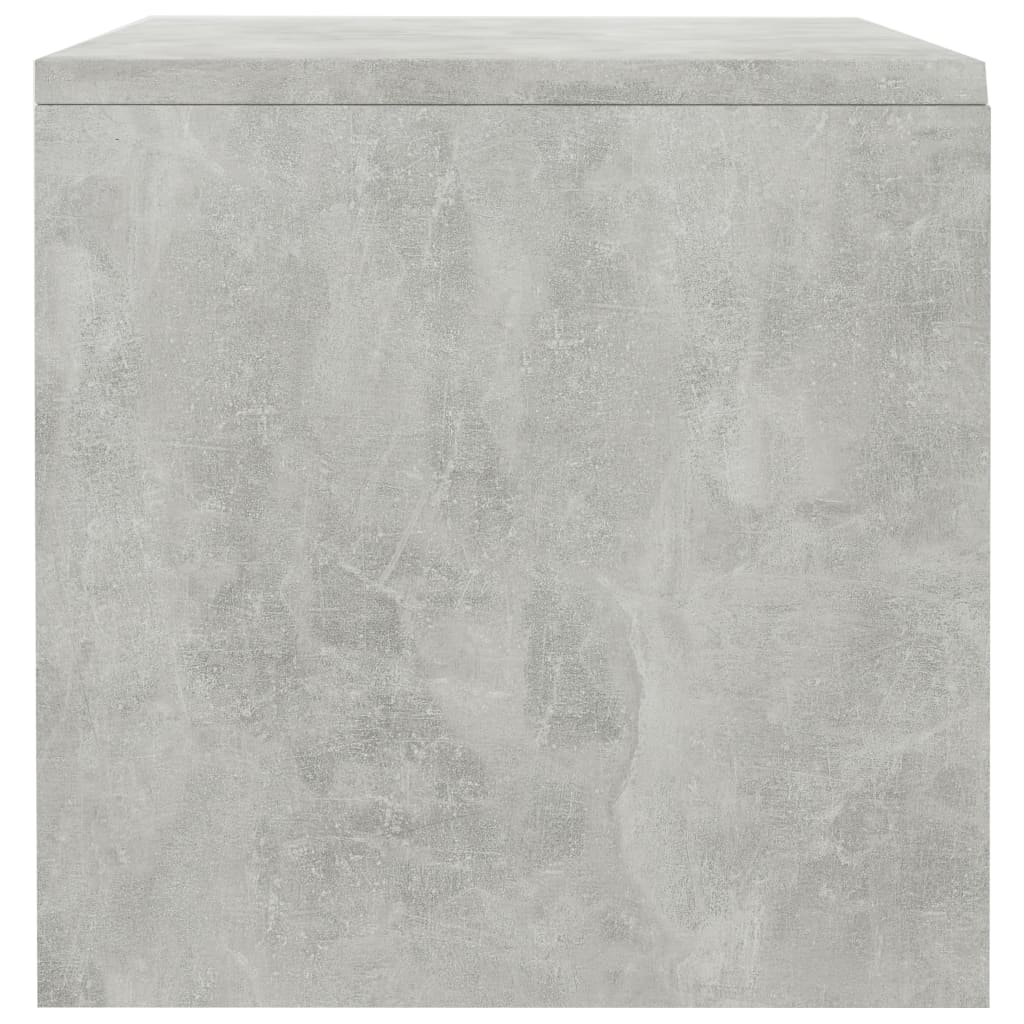 vidaXL naktsskapītis, 40x30x30 cm, betona pelēks, skaidu plāksne
