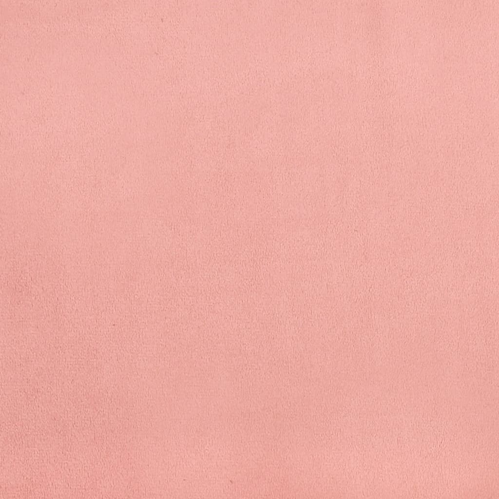 vidaXL galvgalis ar malām, rozā samts, 203x16x118/128 cm