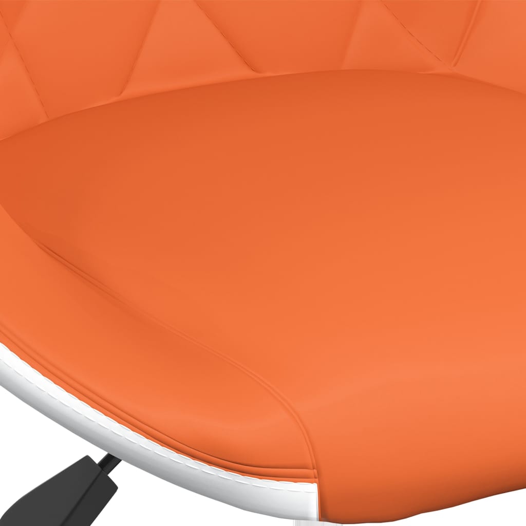 vidaXL bāra krēsli, 2 gab., oranža un balta mākslīgā āda