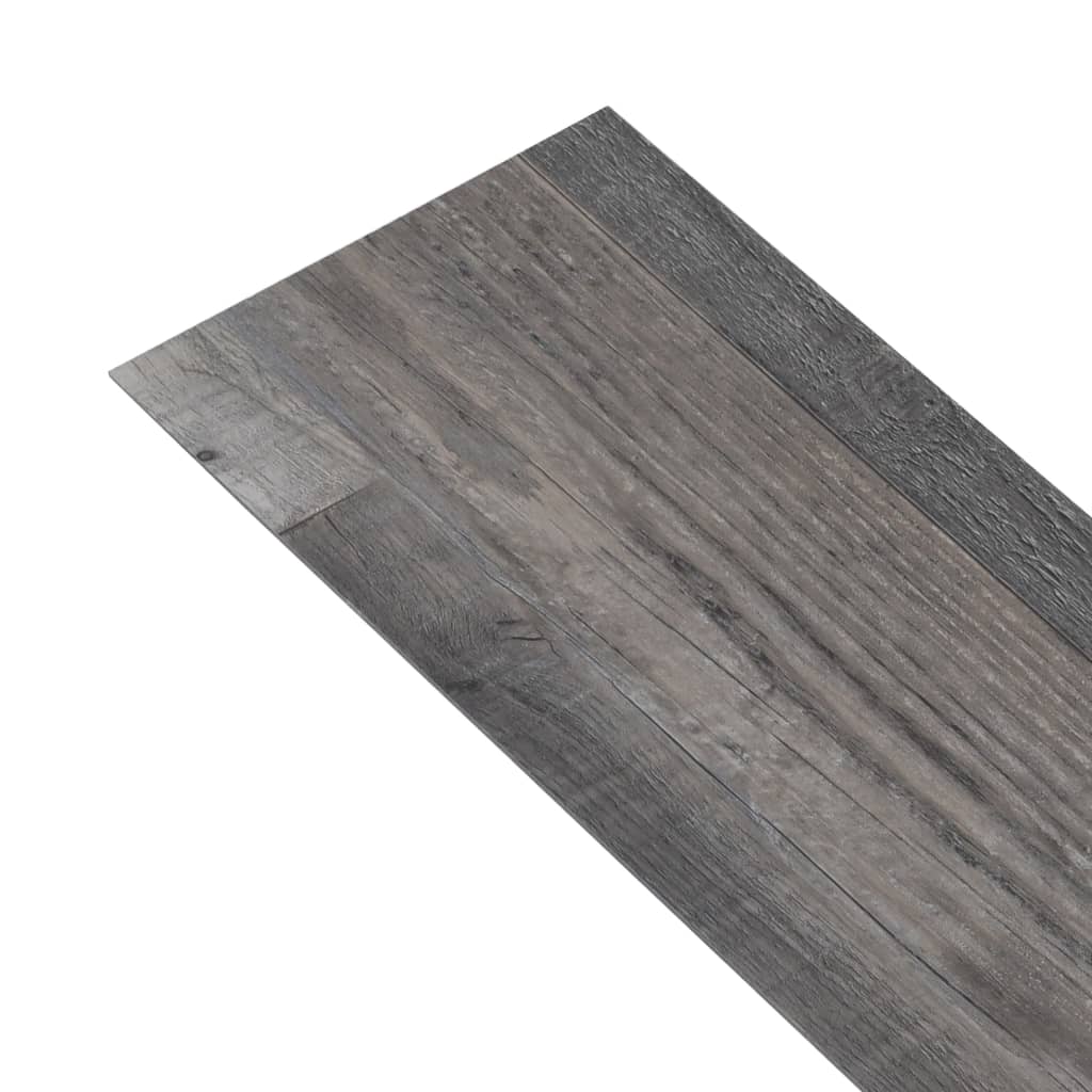 vidaXL grīdas dēļi, pašlīmējoši, 5,21 m², 2 mm, koka krāsa, PVC