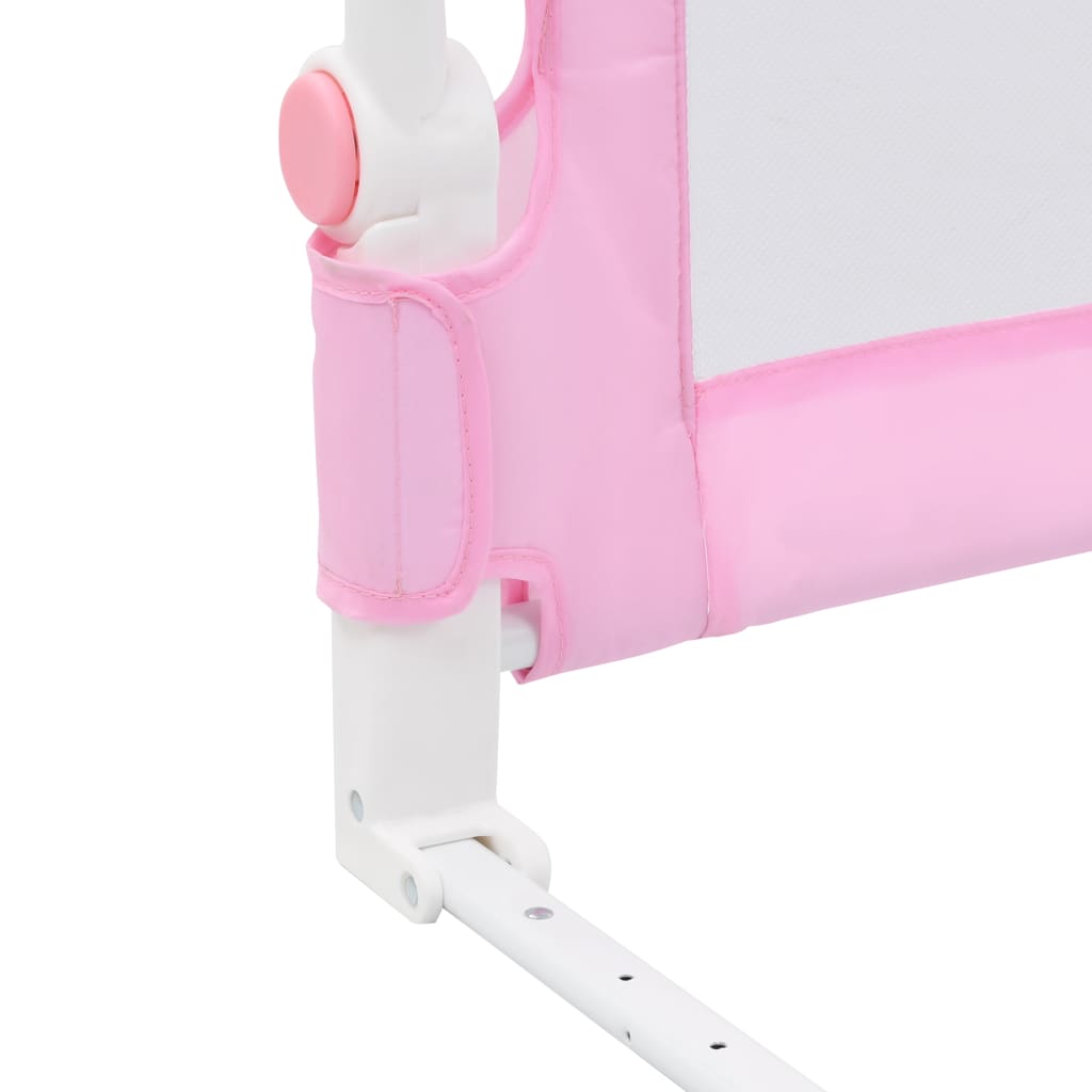 vidaXL bērnu gultas aizsargbarjera, rozā, 180x42 cm, poliesters