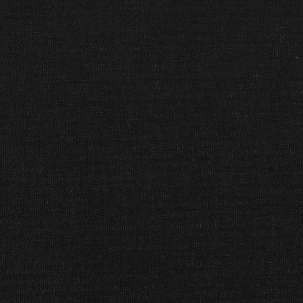 vidaXL atsperu gultas rāmis, melns audums, 90x190 cm