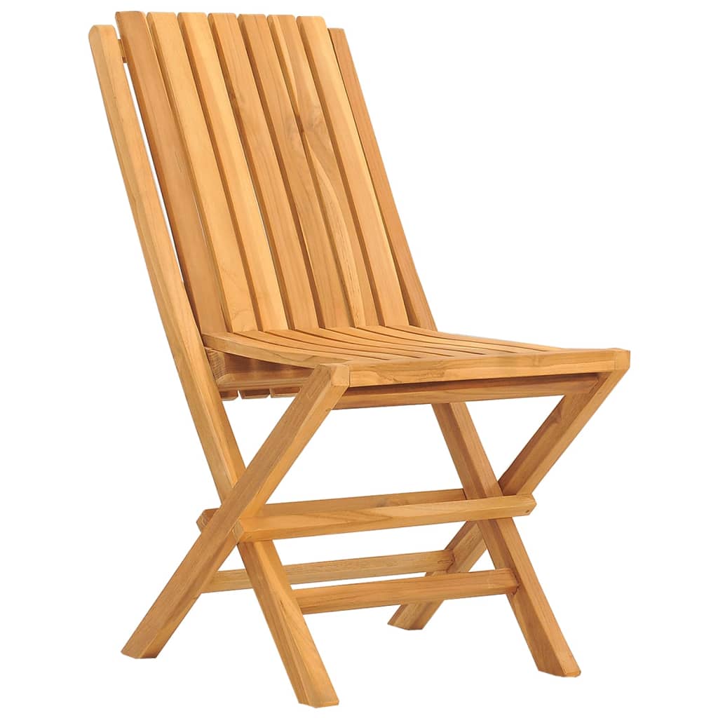 vidaXL saliekami dārza krēsli, 4 gab., 47x47x89 cm, masīvs tīkkoks