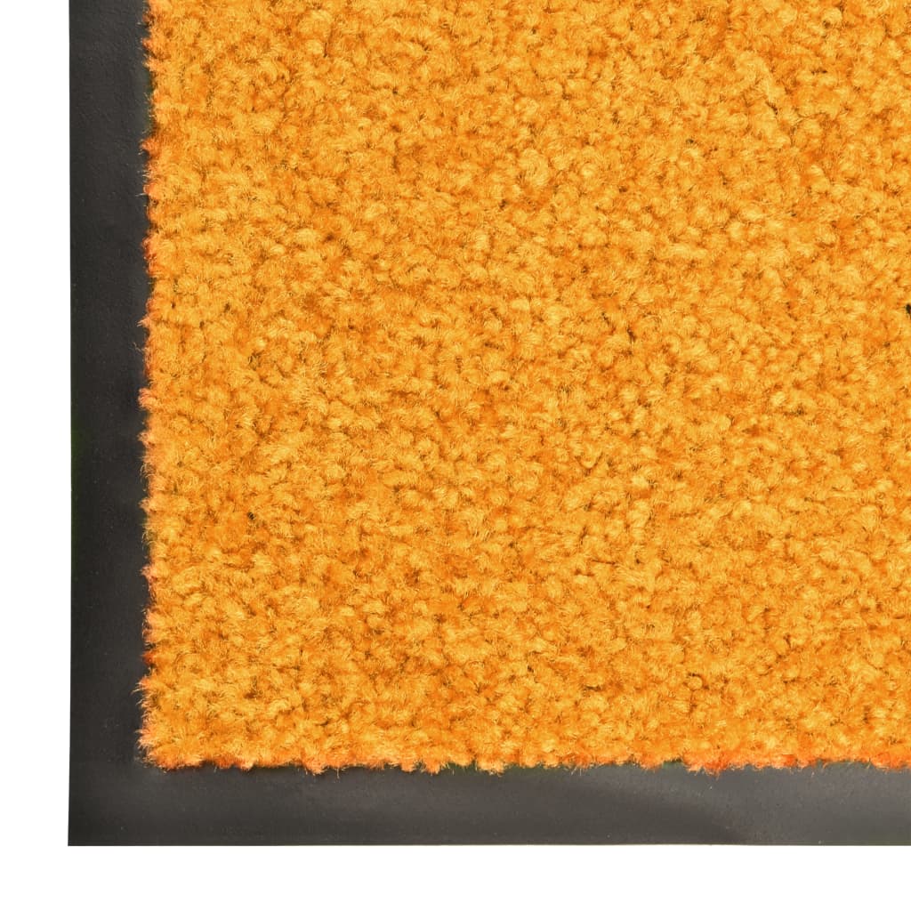 vidaXL durvju paklājs, mazgājams, oranžs, 90x150 cm