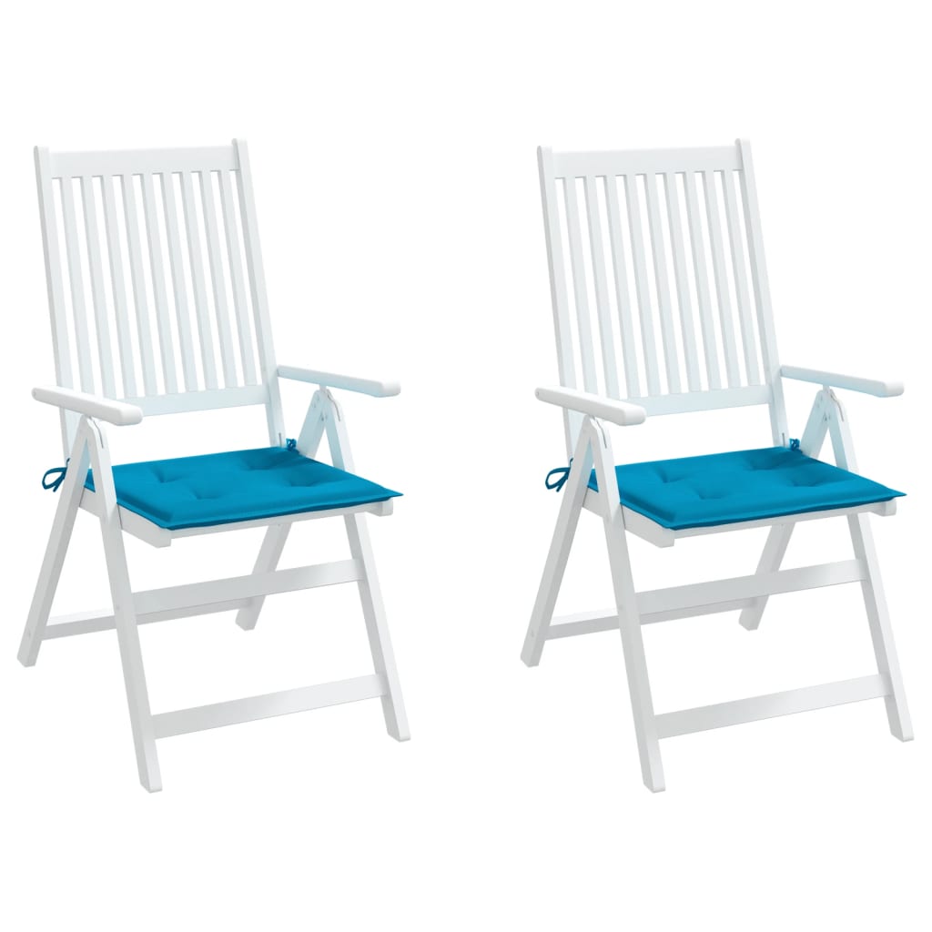 vidaXL dārza krēslu spilveni, 2 gab., zili, 40x40x3 cm, audums