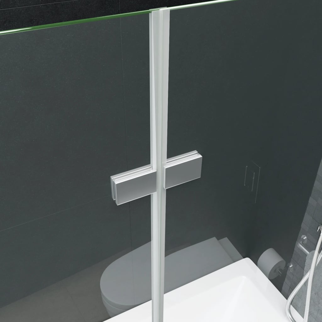 vidaXL salokāmas dušas durvis, 120x140 cm, 2 paneļi, ESG