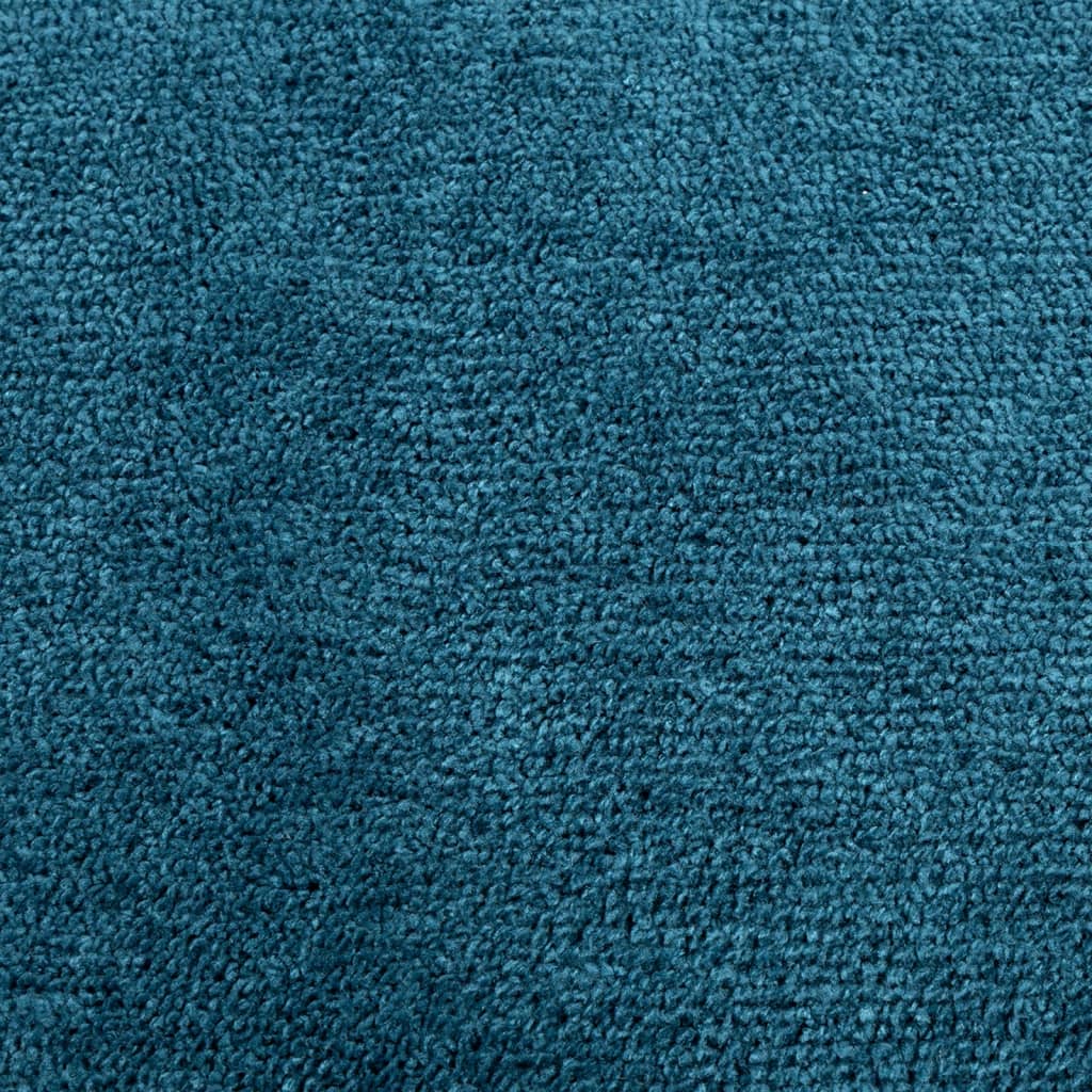 vidaXL paklājs OVIEDO, īsa spalva, mīksts, tirkīzzils, 120x120 cm