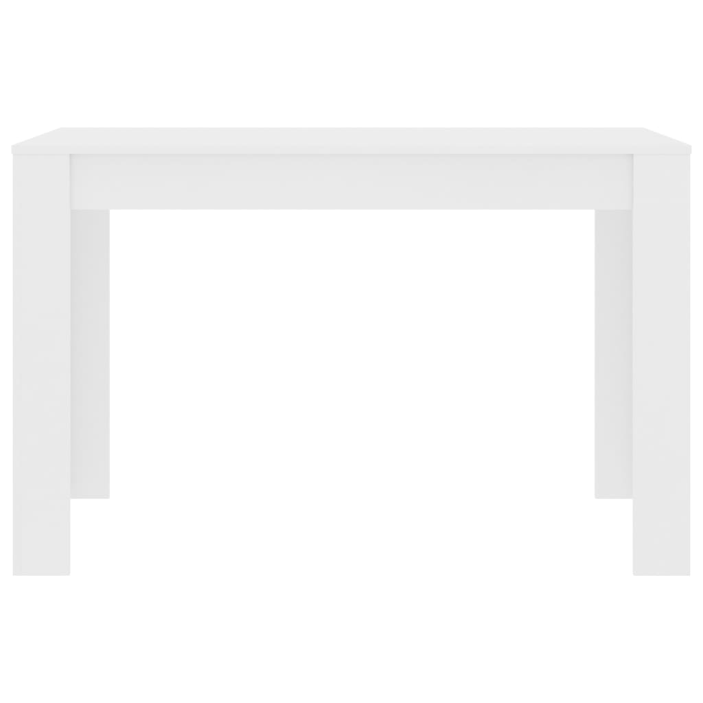 vidaXL virtuves galds, 120x60x76 cm, skaidu plāksne, balts