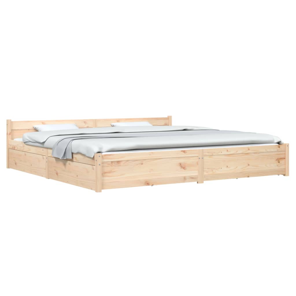 vidaXL gultas rāmis ar atvilktnēm, 180x200 cm, divvietīgs