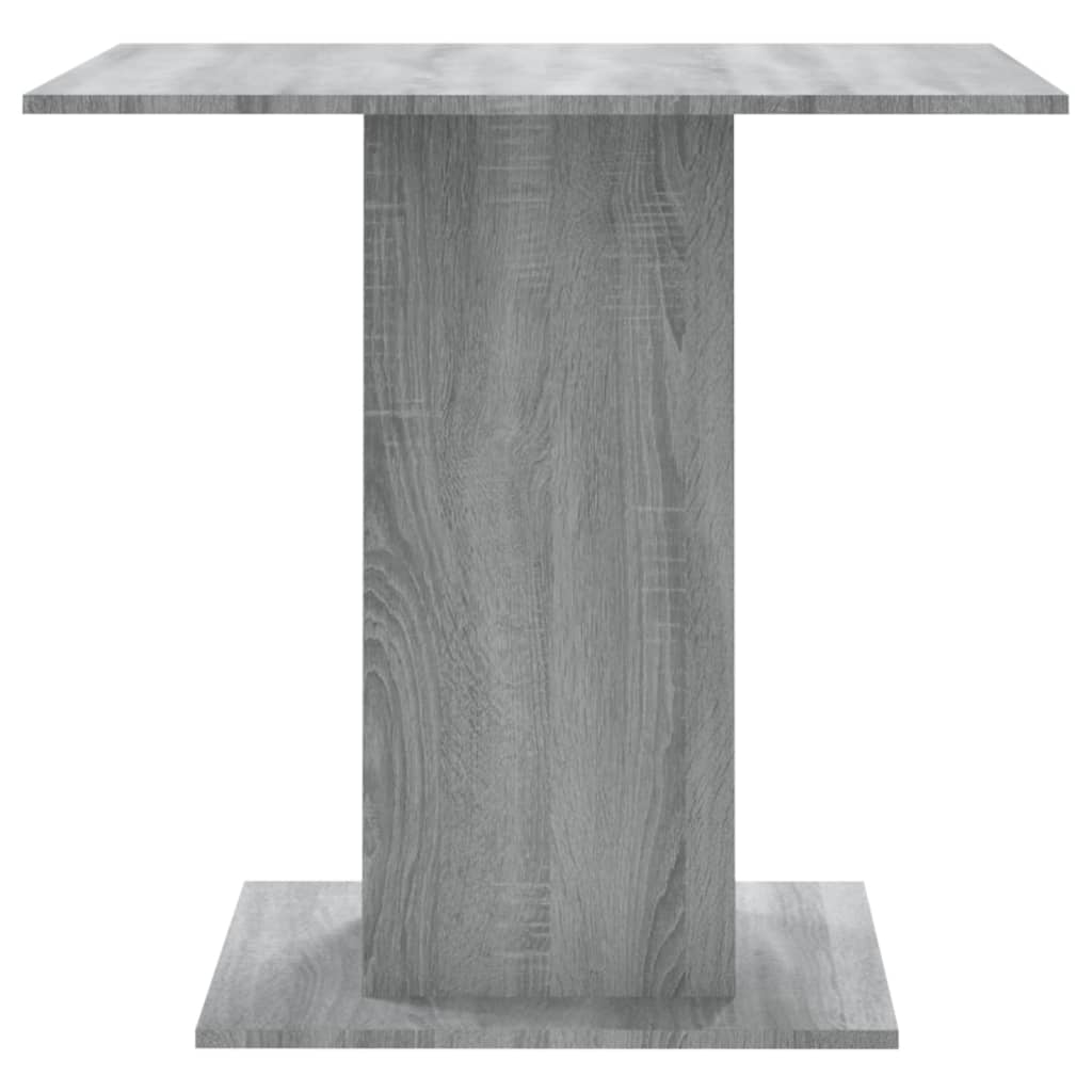 vidaXL virtuves galds, pelēka ozola, 80x80x75 cm, inženierijas koks