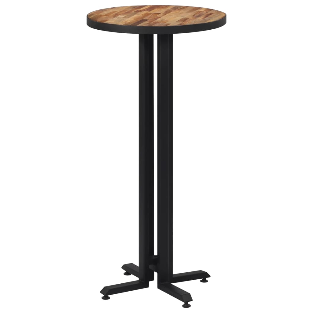 vidaXL bāra galds, apaļš, Ø55x110 cm, pārstrādāts tīkkoks
