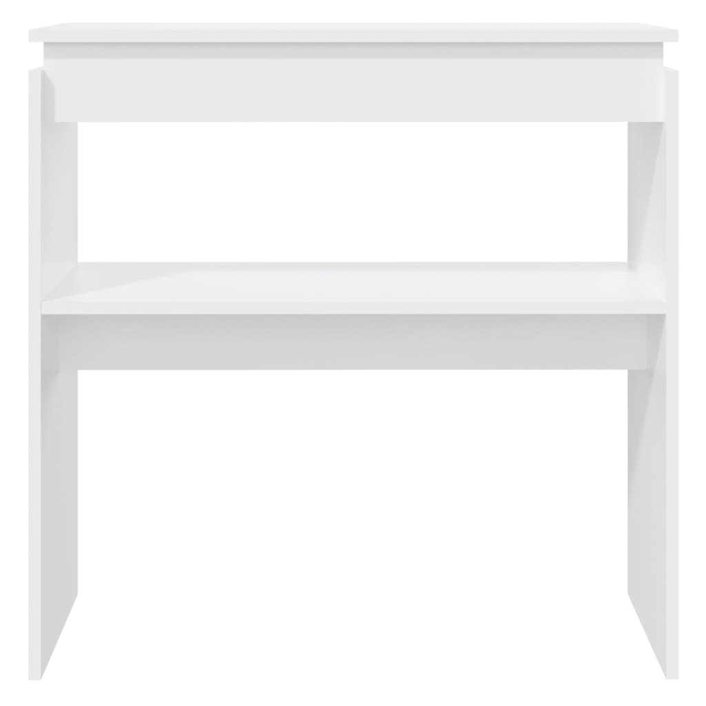 vidaXL konsoles galdiņš, balts, 80x30x80 cm, skaidu plāksne