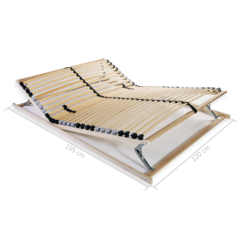 vidaXL gultas redeles, 28 līstītes, 7 zonas, 120x200 cm