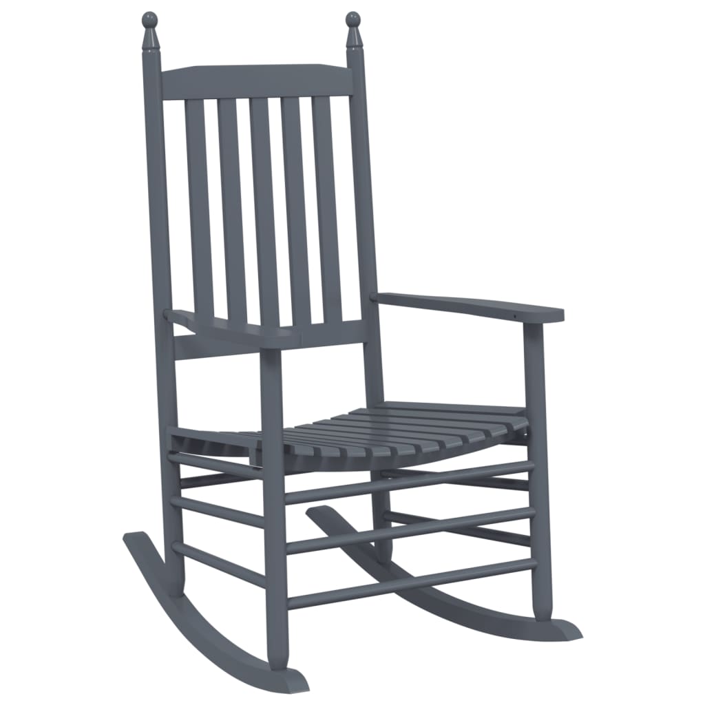 vidaXL šūpuļkrēsli ar izliektu sēdekli, 2 gab., pelēki, papeles koks