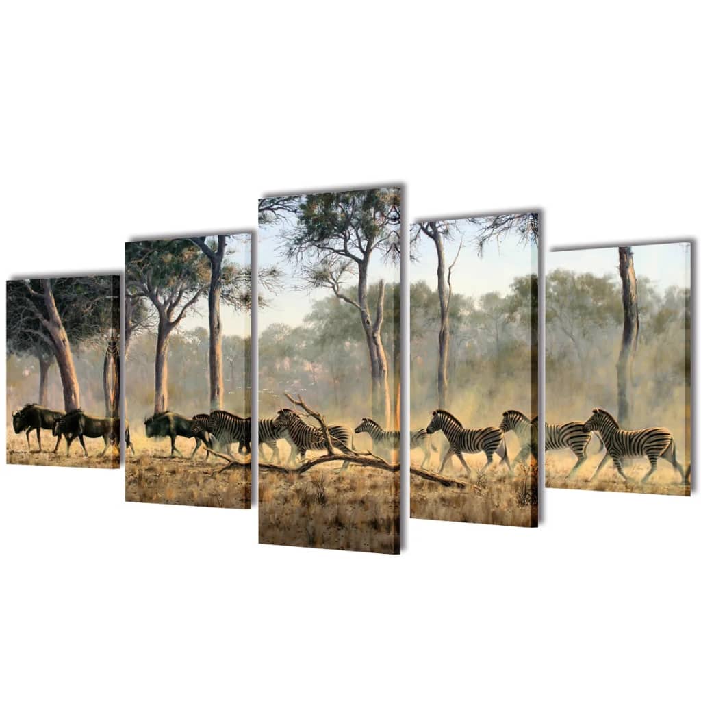Modulārā Foto Glezna Zebras 100 x 50 cm